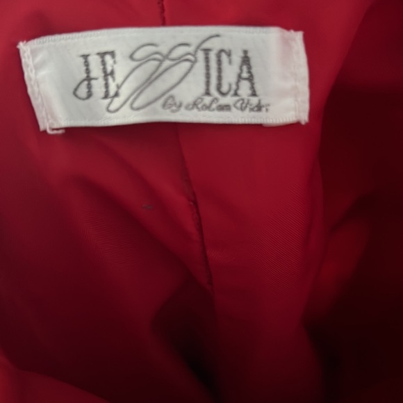 Red Gown with Shawl - Picture 4 of 5